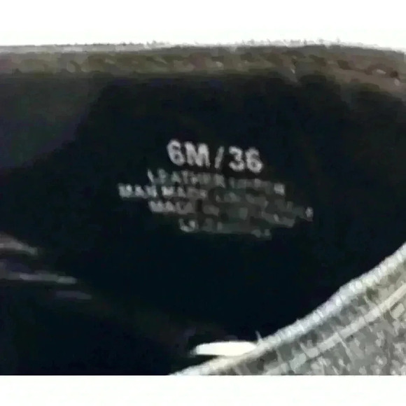 Lucky Brand Zavrina Sliced Black Leather Ankle Boots Booties Size 8 M 38 - Picture 7 of 7